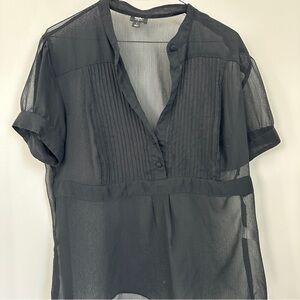 🩷 Mossimo Supply Co. Charcoal Sheer Blouse
